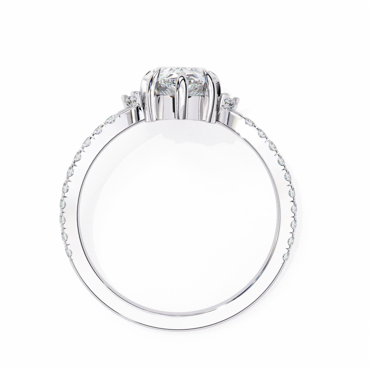 Fleur Radiance Pear Lab Grown Diamond Ring - Ophiratbf
