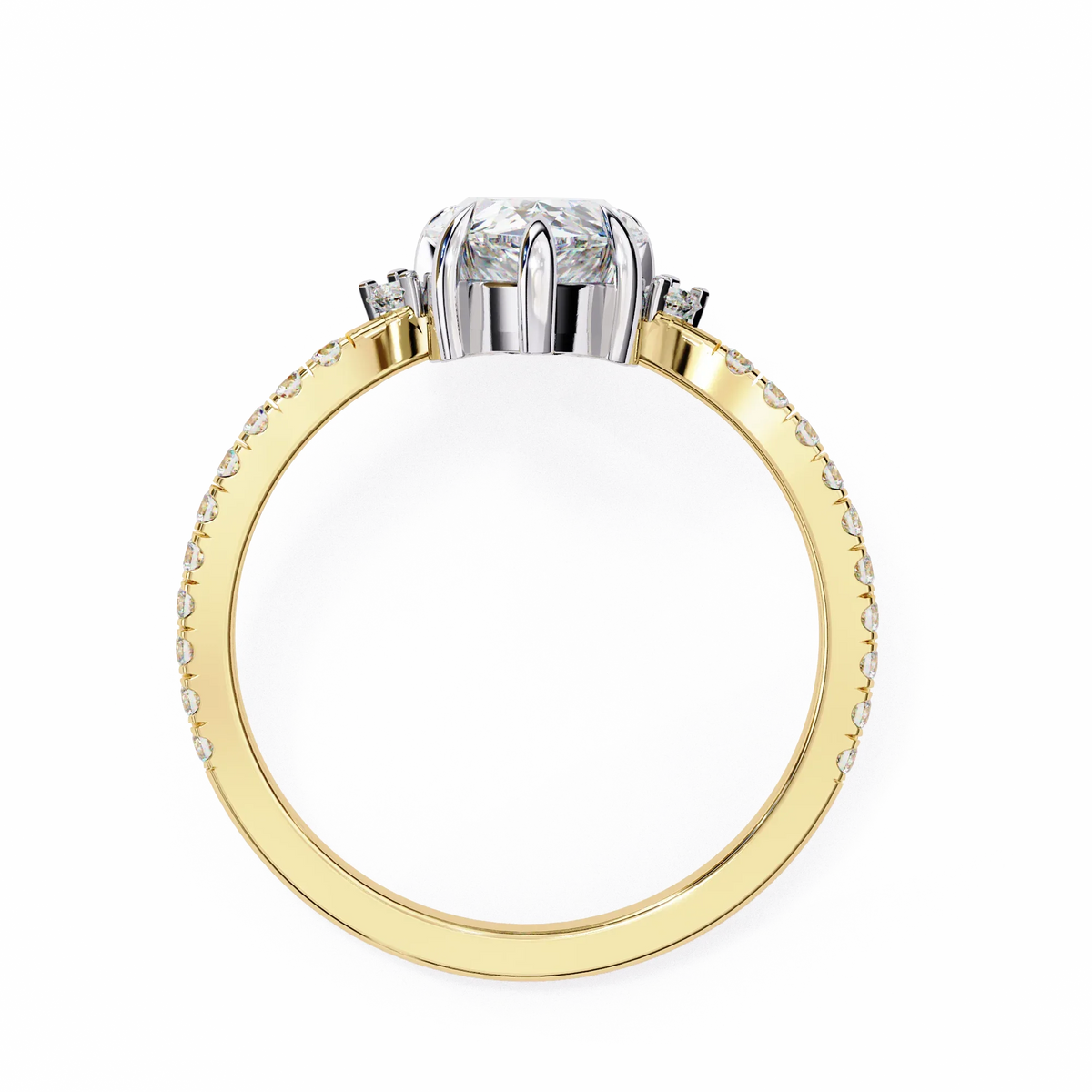 Fleur Radiance Pear Lab Grown Diamond Ring - Ophiratbf