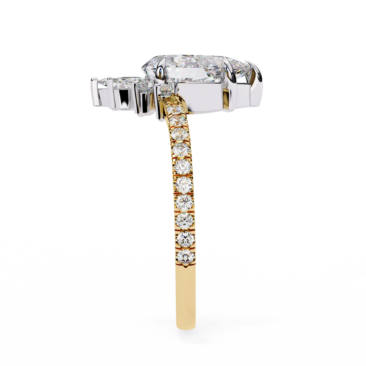 Fleur Radiance Pear Lab Grown Diamond Ring - Ophiratbf