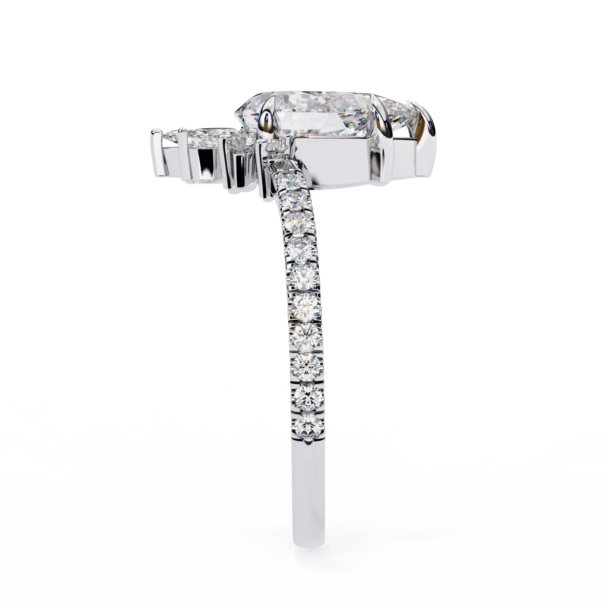 Fleur Radiance Pear Lab Grown Diamond Ring - Ophiratbf
