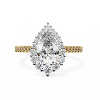 Halo Enchant Pear Lab Grown Diamond Ring - Ophiratbf