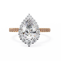 Halo Enchant Pear Lab Grown Diamond Ring - Ophiratbf