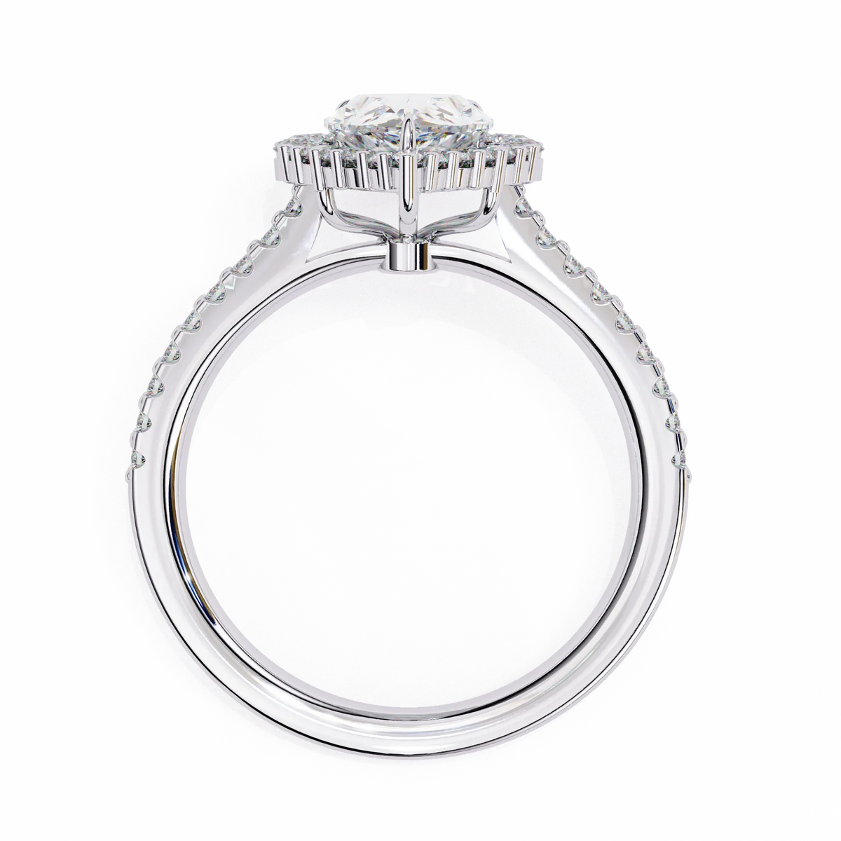 Halo Enchant Pear Lab Grown Diamond Ring - Ophiratbf