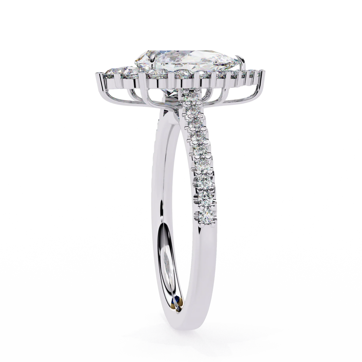 Halo Enchant Pear Lab Grown Diamond Ring - Ophiratbf