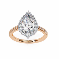 Halo Enchant Pear Lab Grown Diamond Ring - Ophiratbf