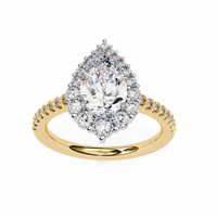 Halo Enchant Pear Lab Grown Diamond Ring - Ophiratbf