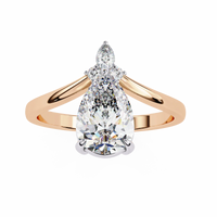Aurora Grace Pear Lab Grown Diamond Ring - Ophiratbf