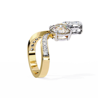 Aurora Duo Lab Grown Diamond Bypass Ring - Ophiratbf