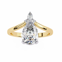 Aurora Grace Pear Lab Grown Diamond Ring - Ophiratbf