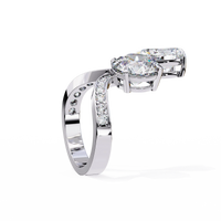 Aurora Duo Lab Grown Diamond Bypass Ring - Ophiratbf