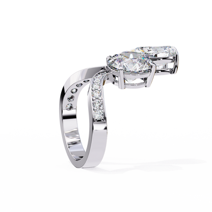 Aurora Duo Lab Grown Diamond Bypass Ring