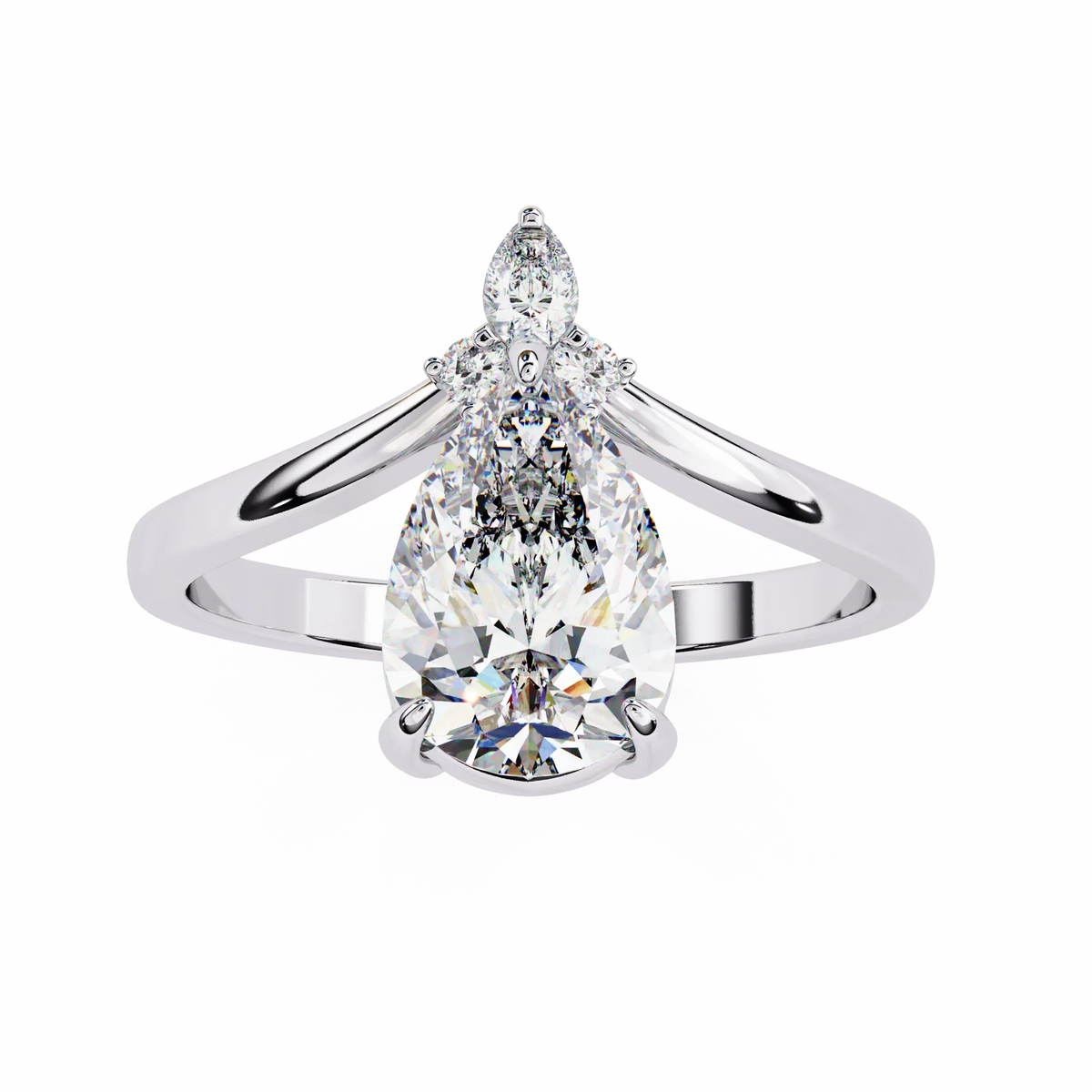 Aurora Grace Pear Lab Grown Diamond Ring - Ophiratbf