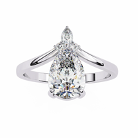 Aurora Grace Pear Lab Grown Diamond Ring - Ophiratbf