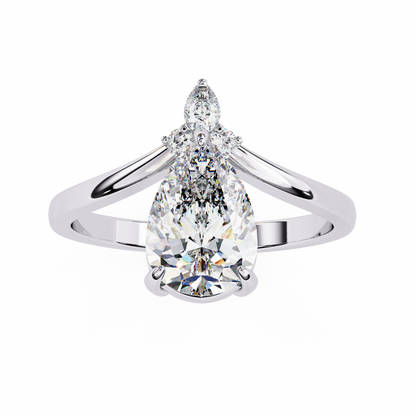 Aurora Grace Pear Lab Grown Diamond Ring