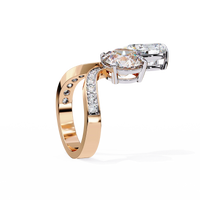 Aurora Duo Lab Grown Diamond Bypass Ring - Ophiratbf