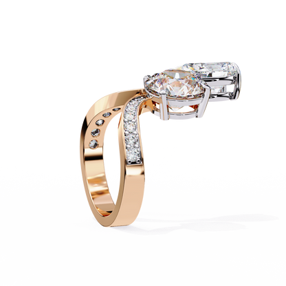 Aurora Duo Lab Grown Diamond Bypass Ring