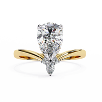 Aurora Grace Pear Lab Grown Diamond Ring - Ophiratbf