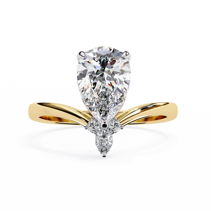 Aurora Grace Pear Lab Grown Diamond Ring