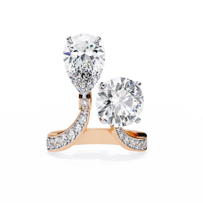 Aurora Duo Lab Grown Diamond Bypass Ring