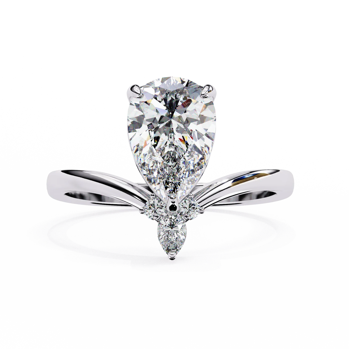 Aurora Grace Pear Lab Grown Diamond Ring - Ophiratbf