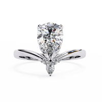 Aurora Grace Pear Lab Grown Diamond Ring - Ophiratbf