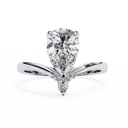Aurora Grace Pear Lab Grown Diamond Ring