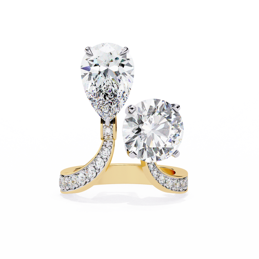 Aurora Duo Lab Grown Diamond Bypass Ring