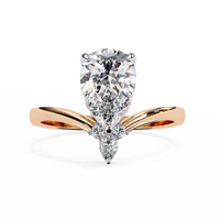 Aurora Grace Pear Lab Grown Diamond Ring - Ophiratbf