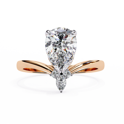 Aurora Grace Pear Lab Grown Diamond Ring