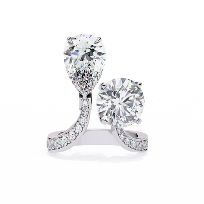 Aurora Duo Lab Grown Diamond Bypass Ring