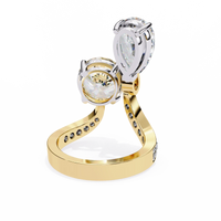 Aurora Duo Lab Grown Diamond Bypass Ring - Ophiratbf