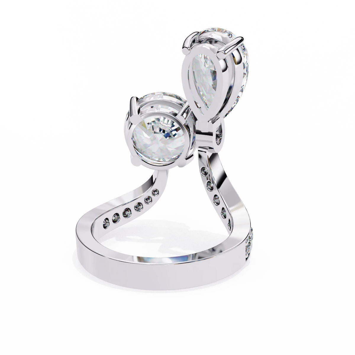 Aurora Duo Lab Grown Diamond Bypass Ring - Ophiratbf