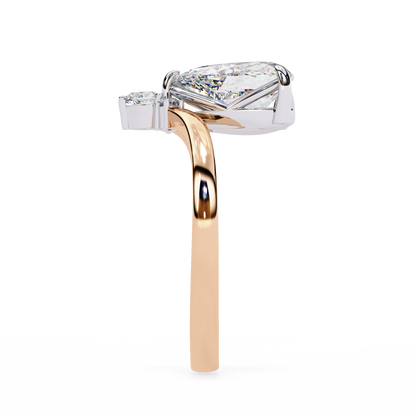 Aurora Grace Pear Lab Grown Diamond Ring