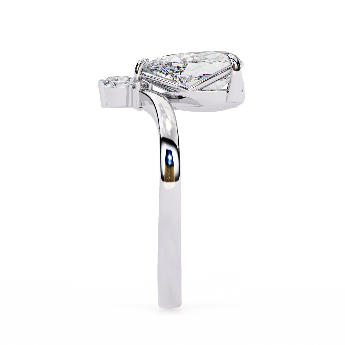 Aurora Grace Pear Lab Grown Diamond Ring - Ophiratbf