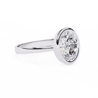Modern Embrace Oval Lab Grown Diamond Ring - Ophiratbf