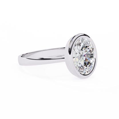 Modern Embrace Oval Lab Grown Diamond Ring