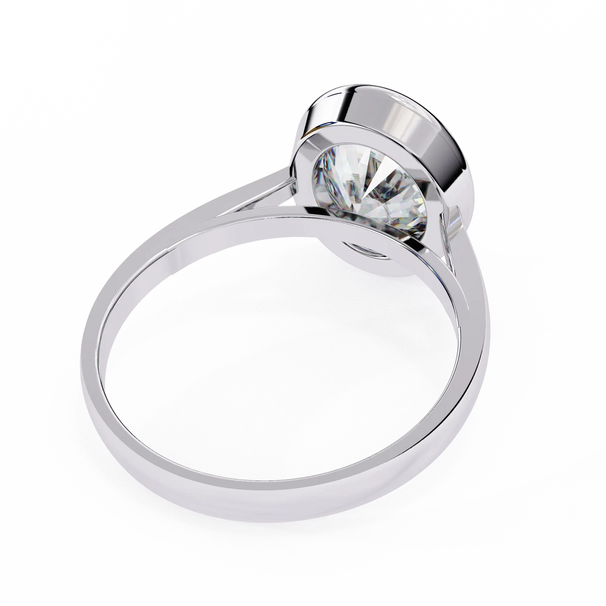 Modern Embrace Oval Lab Grown Diamond Ring - Ophiratbf