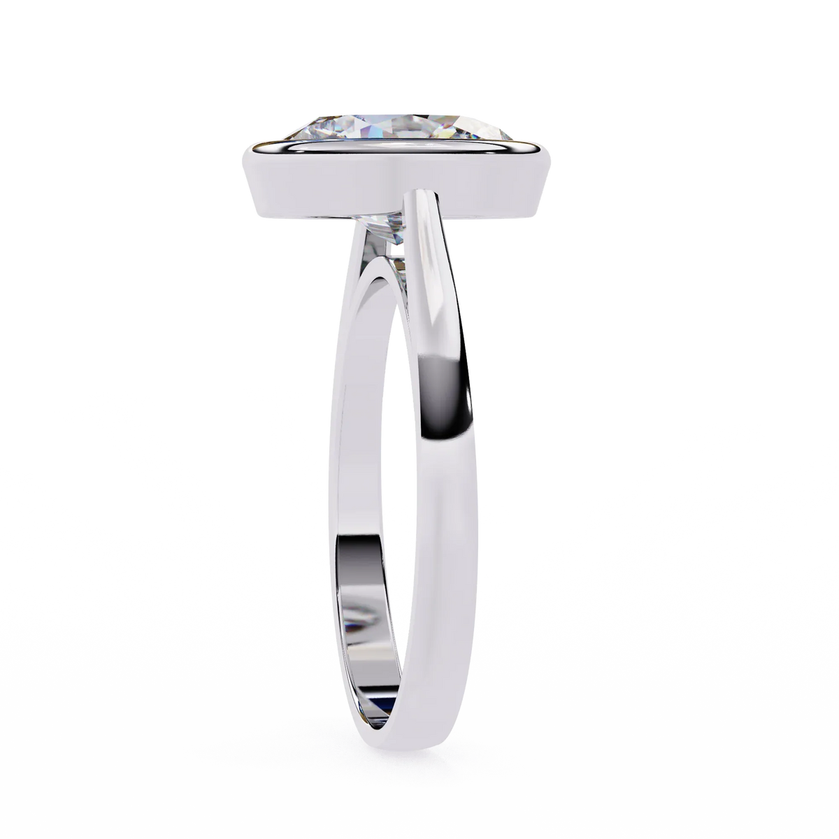 Modern Embrace Oval Lab Grown Diamond Ring - Ophiratbf