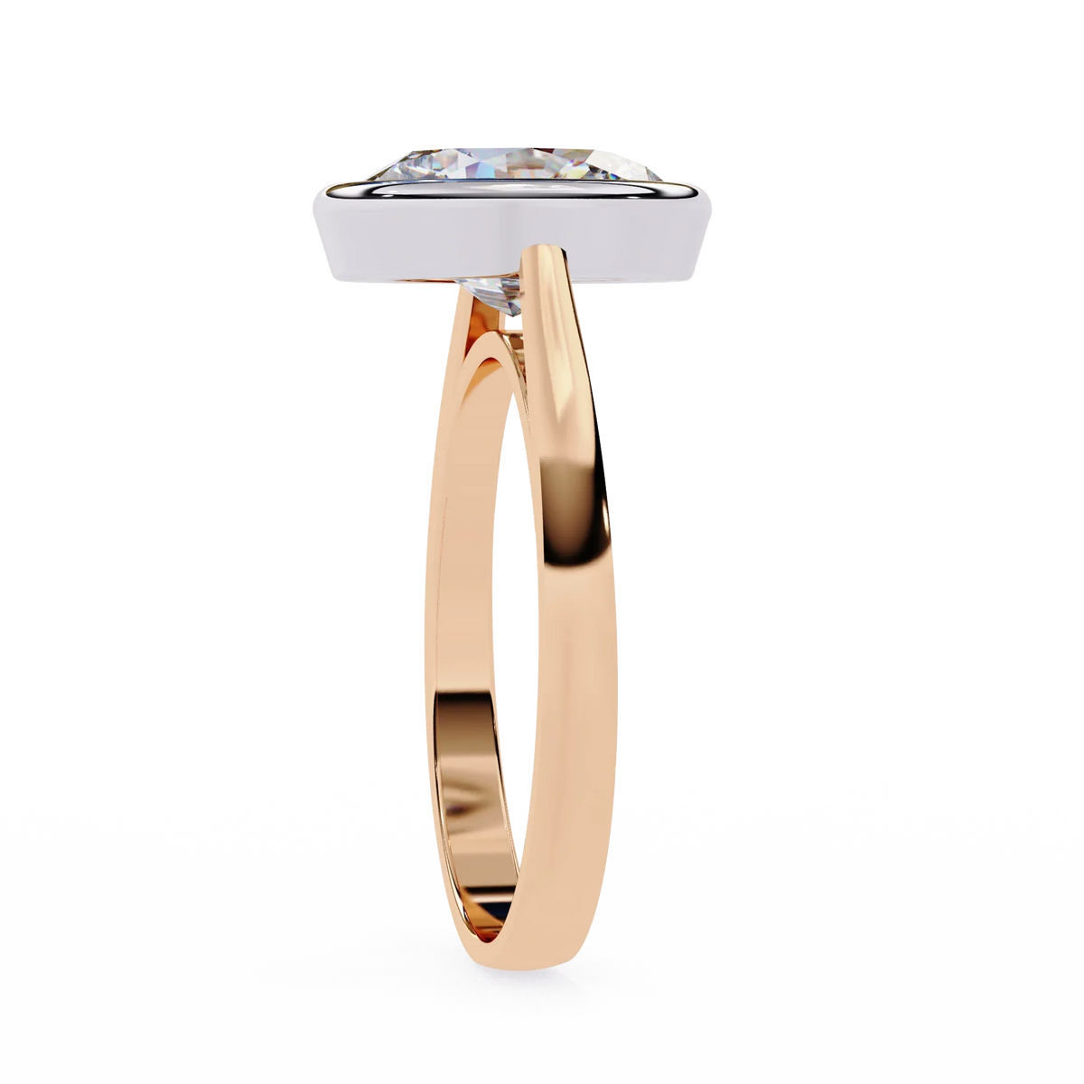 Modern Embrace Oval Lab Grown Diamond Ring - Ophiratbf