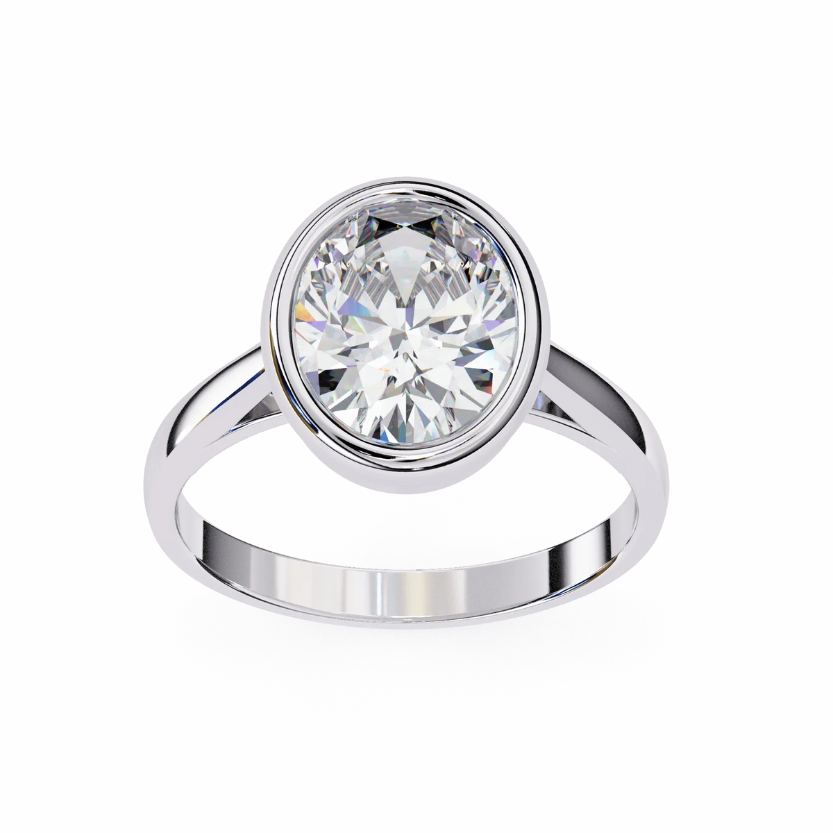 Modern Embrace Oval Lab Grown Diamond Ring - Ophiratbf