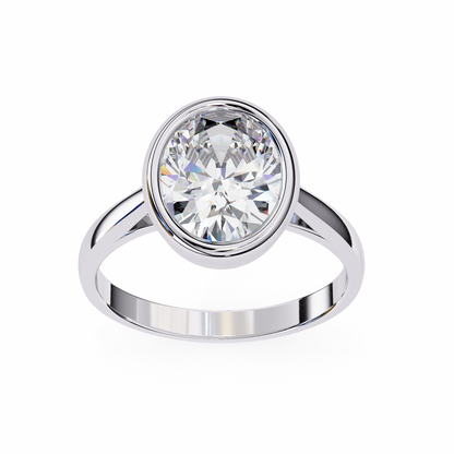 Modern Embrace Oval Lab Grown Diamond Ring