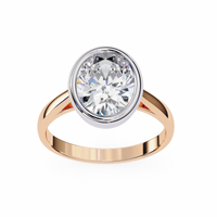 Modern Embrace Oval Lab Grown Diamond Ring - Ophiratbf