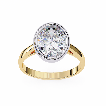 Modern Embrace Oval Lab Grown Diamond Ring