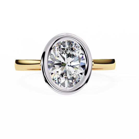Modern Embrace Oval Lab Grown Diamond Ring