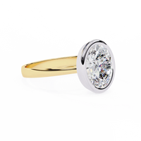 Modern Embrace Oval Lab Grown Diamond Ring - Ophiratbf