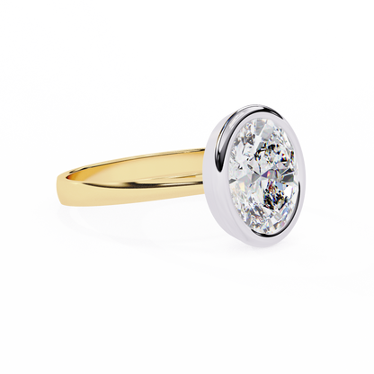 Modern Embrace Oval Lab Grown Diamond Ring