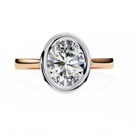 Modern Embrace Oval Lab Grown Diamond Ring - Ophiratbf