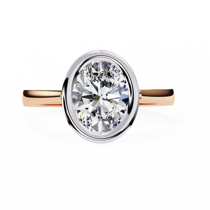 Modern Embrace Oval Lab Grown Diamond Ring