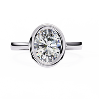 Modern Embrace Oval Lab Grown Diamond Ring - Ophiratbf