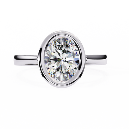Modern Embrace Oval Lab Grown Diamond Ring